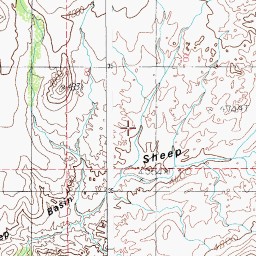Topographic Map of Sheep Basin, AZ