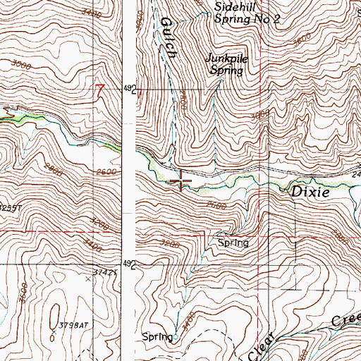 Topographic Map of Anderson Gulch, OR