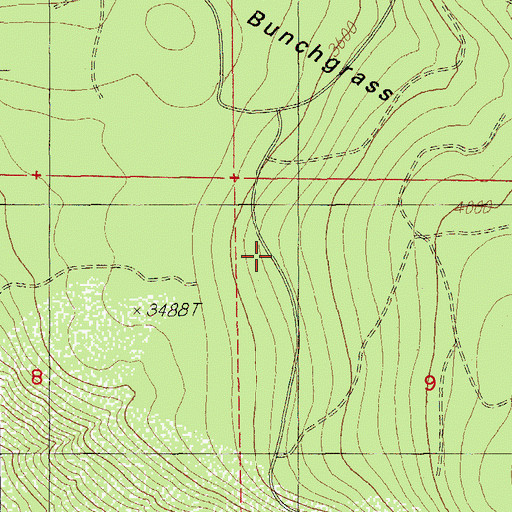 Topographic Map of Anderson Ridge Trail, OR