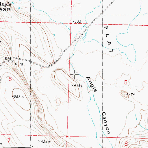 Topographic Map of Angie Canyon, OR