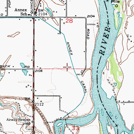 Topographic Map of Annex Canal, OR