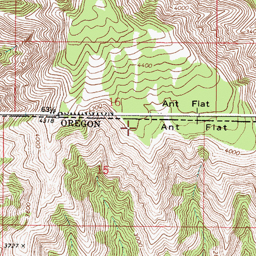 Topographic Map of Ant Flat, OR
