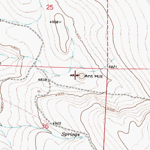 Topographic Map of Ant Hill, OR