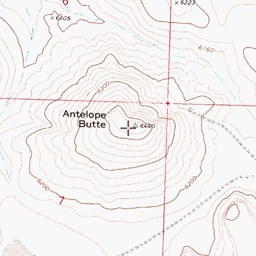 Topographic Map of Antelope Butte, OR