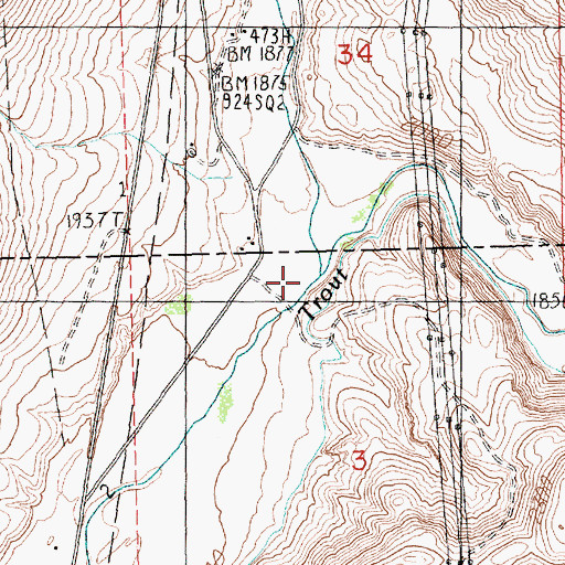Topographic Map of Antelope Creek, OR