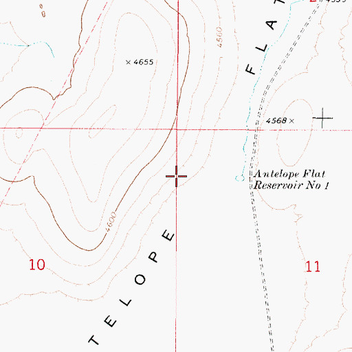 Topographic Map of Antelope Flat, OR