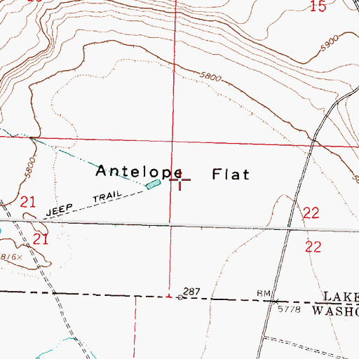 Topographic Map of Antelope Flat, OR