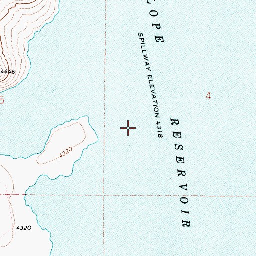 Topographic Map of Antelope Reservoir, OR