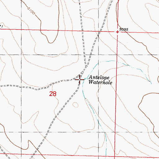 Topographic Map of Antelope Waterhole, OR