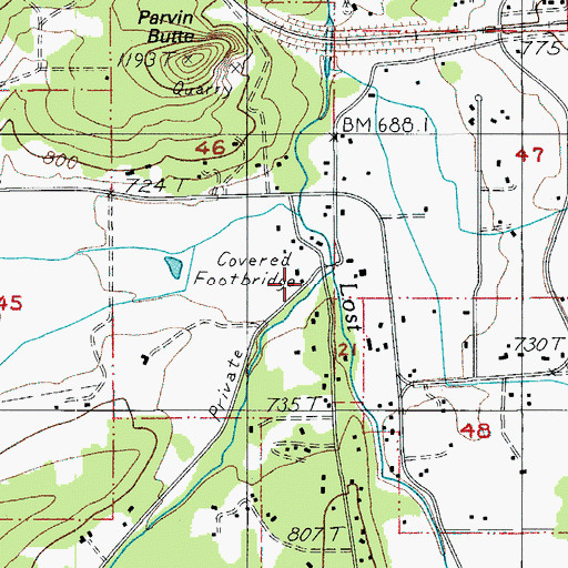 Topographic Map of Anthony Creek, OR