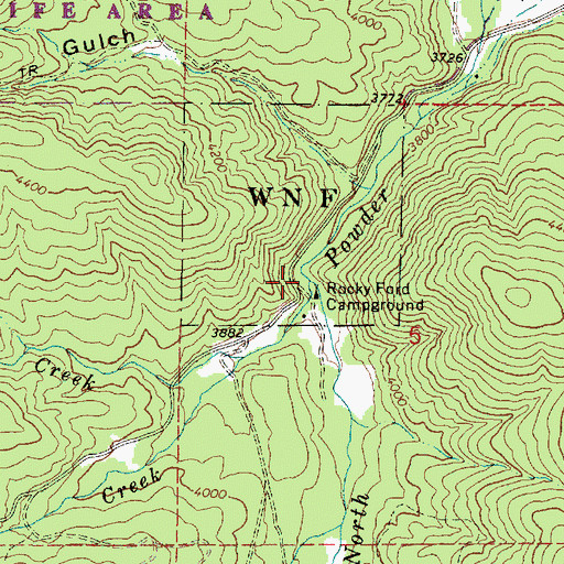 Topographic Map of Antone Creek, OR