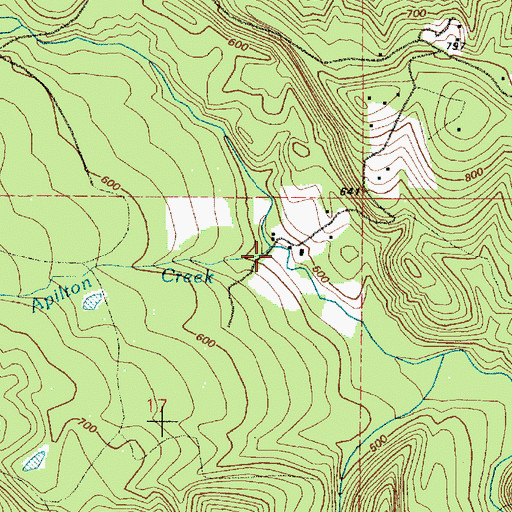 Topographic Map of Apilton Creek, OR