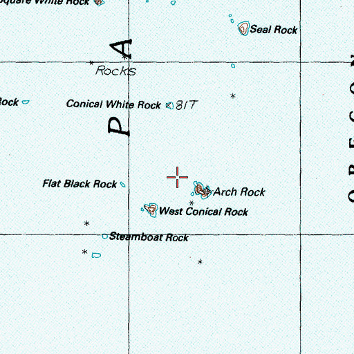Topographic Map of Arch Rock, OR