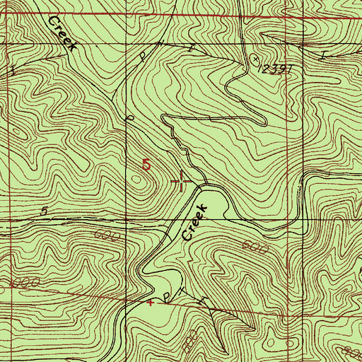 Topographic Map of Argue Creek, OR