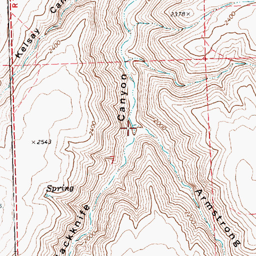 Topographic Map of Armstrong Canyon, OR