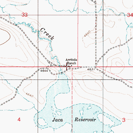 Topographic Map of Arritola Ranch, OR