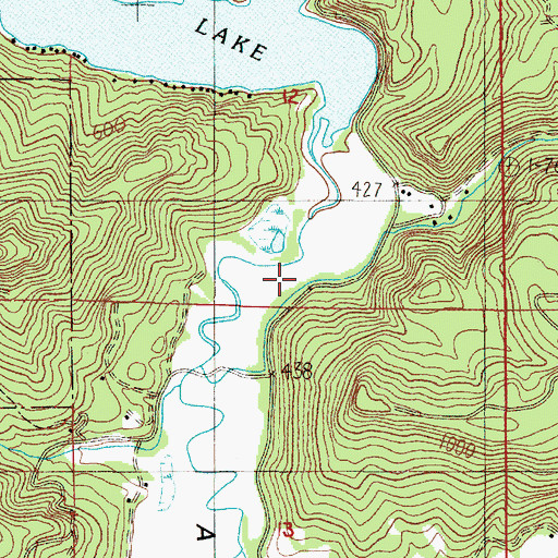 Topographic Map of Ash Valley, OR