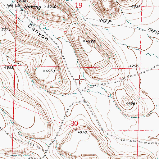 Topographic Map of Augustine Canyon, OR