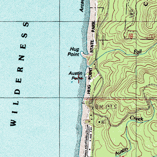 Topographic Map of Adair Point, OR