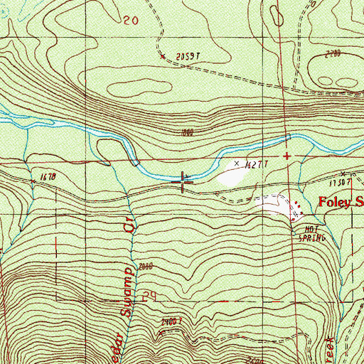 Topographic Map of Avenue Creek, OR