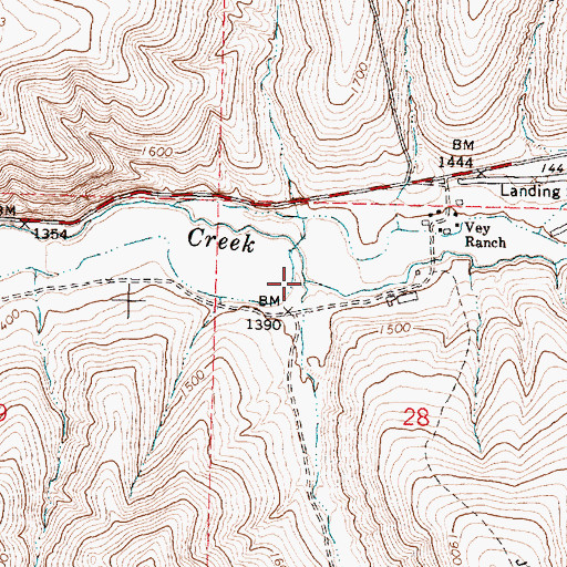 Topographic Map of Ayers Canyon, OR
