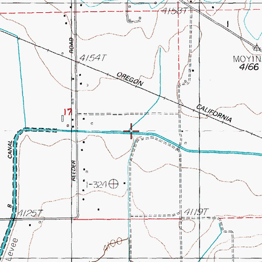 Topographic Map of B Canal, OR