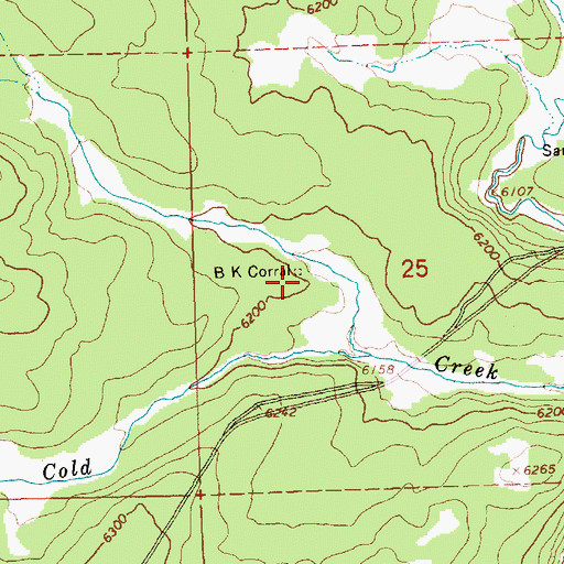 Topographic Map of B K Corral, OR