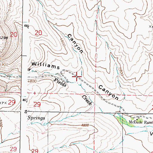 Topographic Map of Babes Canyon, OR