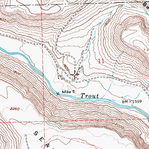 Topographic Map of Baker Canyon, OR