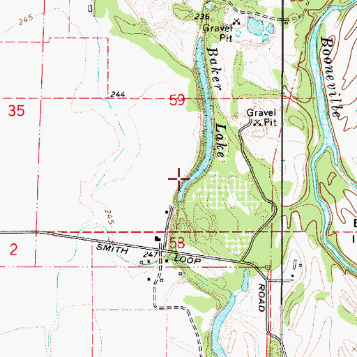 Topographic Map of Baker Lake, OR