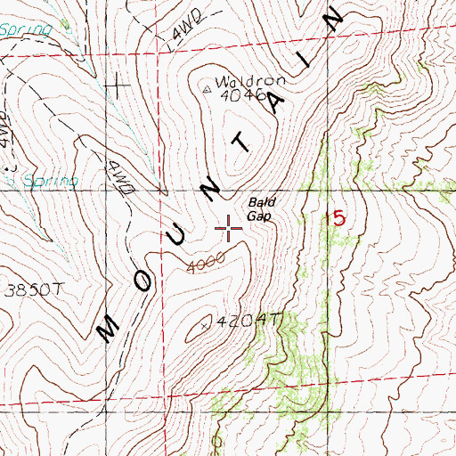 Topographic Map of Bald Gap, OR