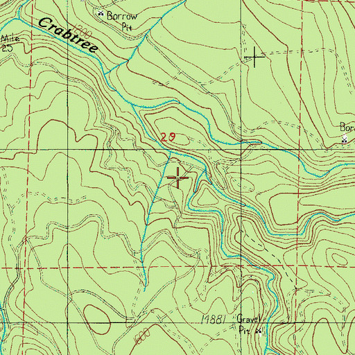 Topographic Map of Bald Peter Creek, OR