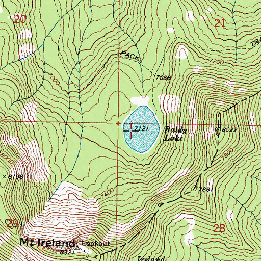 Topographic Map of Baldy Lake, OR