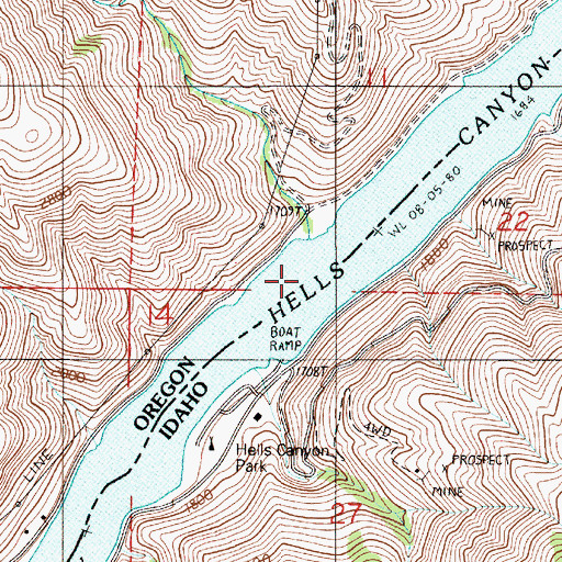 Topographic Map of Ballard Creek, OR