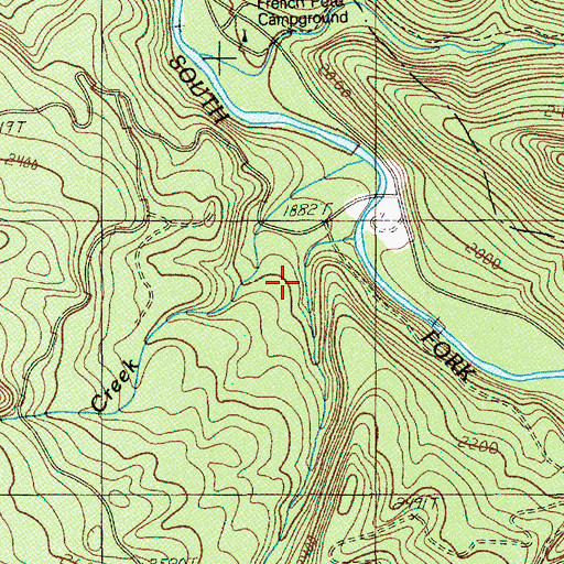 Topographic Map of Balm Creek, OR