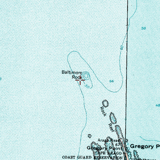 Topographic Map of Baltimore Rock, OR