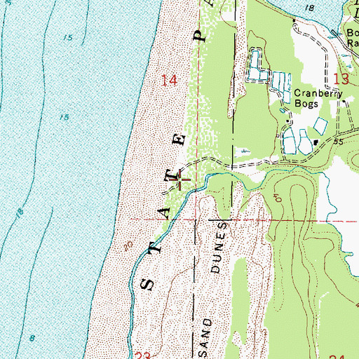 Topographic Map of Bandon State Park, OR