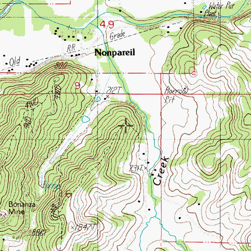 Topographic Map of Banks Creek, OR