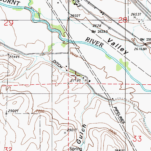 Topographic Map of Banks Ditch, OR