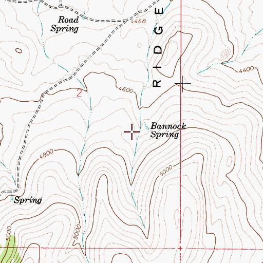 Topographic Map of Bannock Spring, OR