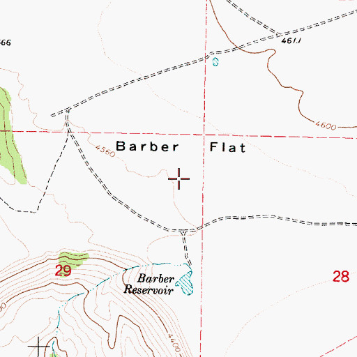 Topographic Map of Barber Flat, OR