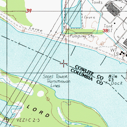 Topographic Map of Barlow Point Channel, OR