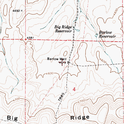 Topographic Map of Barlow Well, OR
