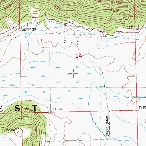 Topographic Map of Barnes Valley, OR