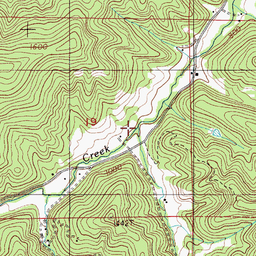 Topographic Map of Barrett Creek, OR