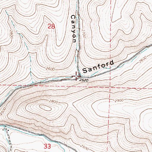 Topographic Map of Basey Canyon, OR