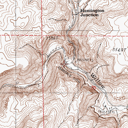Topographic Map of Basin Creek, OR