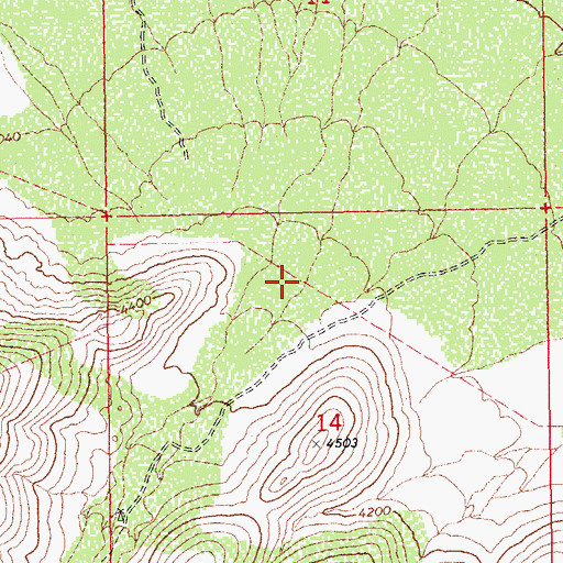 Topographic Map of Sheep Canyon, AZ