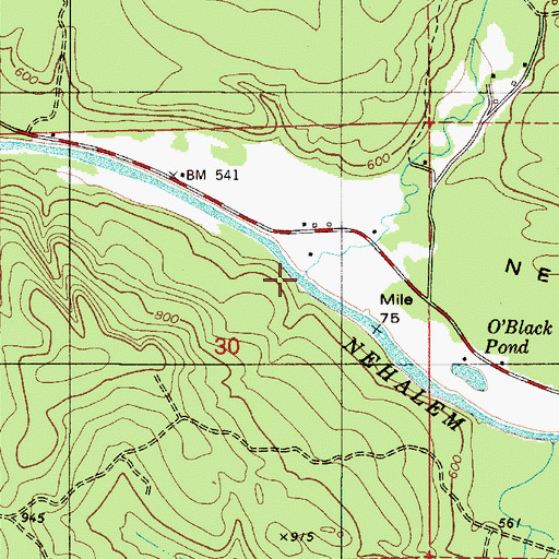 Topographic Map of Battle Creek, OR
