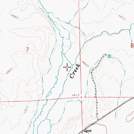 Topographic Map of Bauers Creek, OR